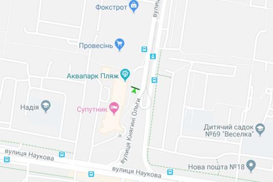 Схема рекламной плоскости по адресу Княгині Ольги вул., 116