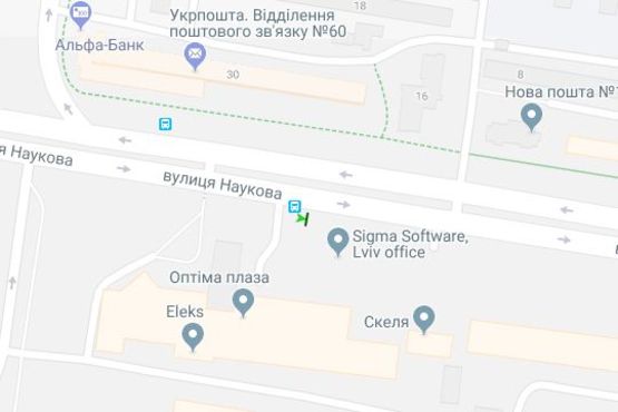 Схема рекламной плоскости по адресу Наукова вул., 7-а