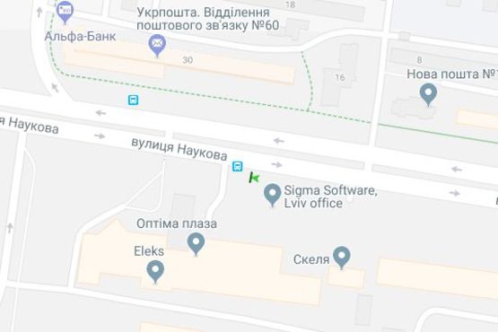 Схема рекламной плоскости по адресу Наукова вул., 7-а