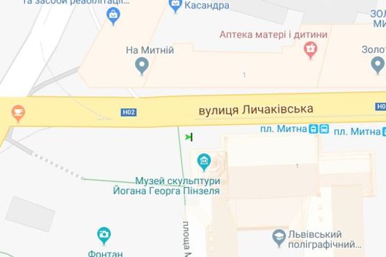 Схема рекламной плоскости по адресу Митна пл. - Личаківська вул., (№1)