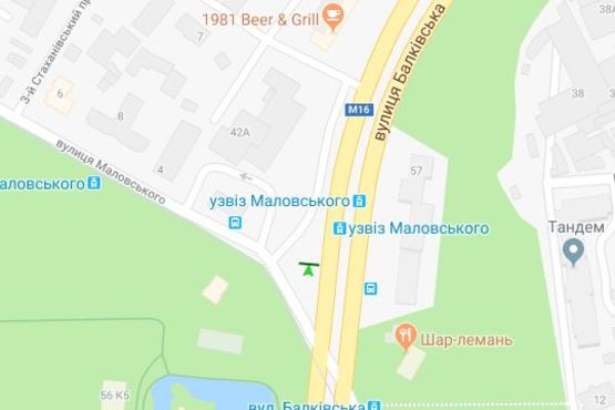 Схема рекламної площини за адресою Балківська вул. - Маловського вул. (права, можливий продаж 3х12)