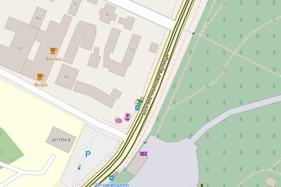 Схема рекламної площини за адресою Іллі Мечникова вул. (Личаківський цвинтар)