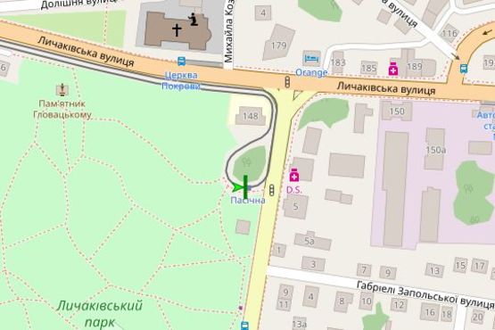 Схема рекламної площини за адресою Пасічна вул.