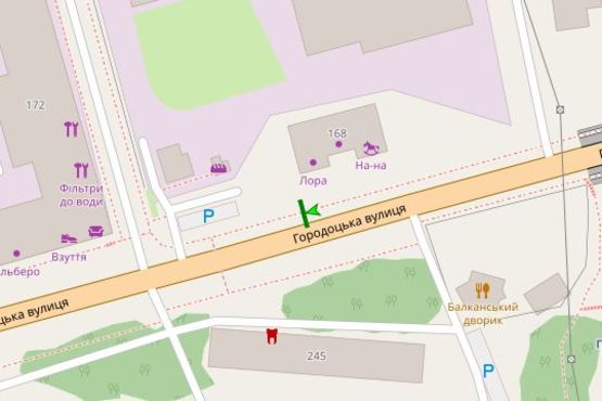 Схема рекламной плоскости по адресу Городоцька вул., 168