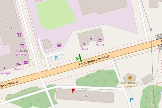 Схема рекламной плоскости по адресу Городоцька вул., 168