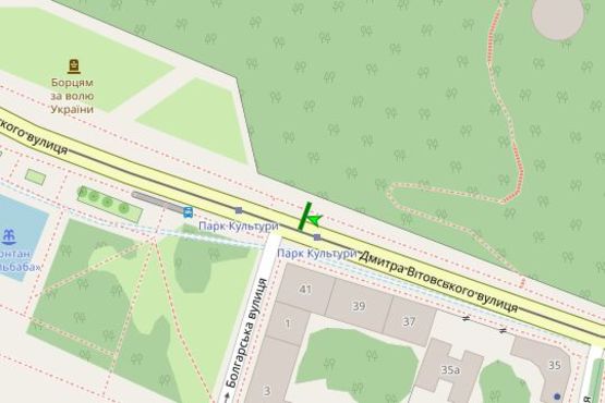 Схема рекламной плоскости по адресу Вітовського вул., 42