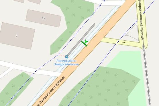 Схема рекламной плоскости по адресу Вячеслава Липинського вул. - Покутська вул.