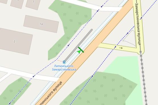 Схема рекламной плоскости по адресу Вячеслава Липинського вул. - Покутська вул.