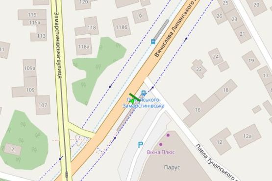 Схема рекламної площини за адресою Вячеслава Липинського вул., 26