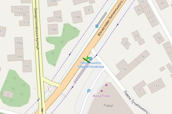 Схема рекламної площини за адресою Вячеслава Липинського вул., 26