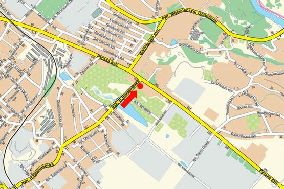 Схема рекламной плоскости по адресу Винниченко ул., 118 / ул. Русская