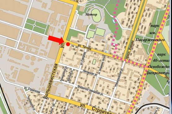 Схема рекламной плоскости по адресу Титова ул. / Макарова ул.