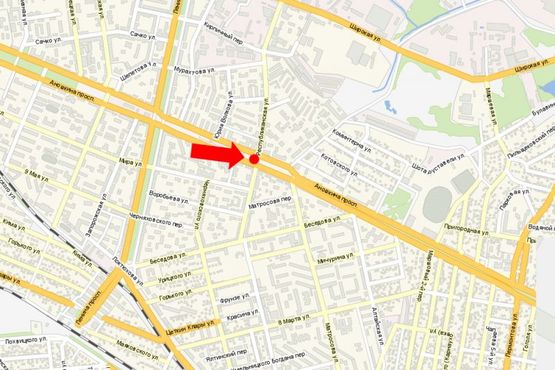 Схема рекламной плоскости по адресу Аношкина пр. / ул. Республиканская