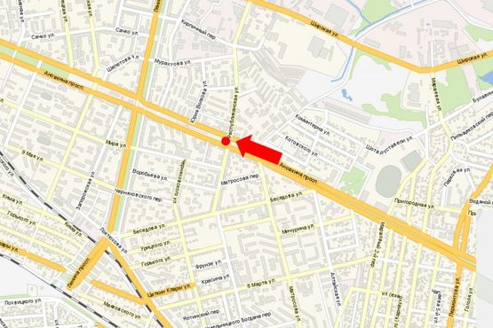 Схема рекламной плоскости по адресу Аношкина пр. / ул. Республиканская