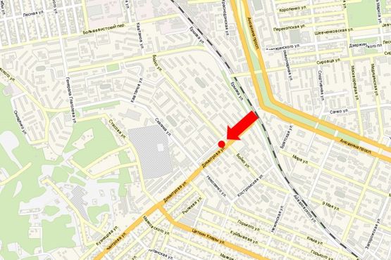 Схема рекламной плоскости по адресу Грушевского М. ул. (бывш. Димитрова ул.) / Звенигородская ул. (бывш. Бойко ул.)