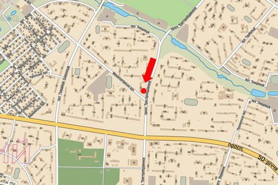 Схема рекламної площини за адресою Тракторостроителей пр., 79/42, разделитель, в сторону ТРЦ "Украина", "Фокстрот", левый