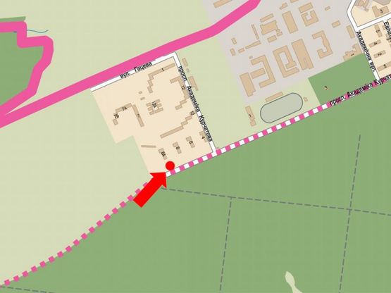 Схема рекламной плоскости по адресу Курчатова пр, 8-А, со стороны Гольф клуба, в центр