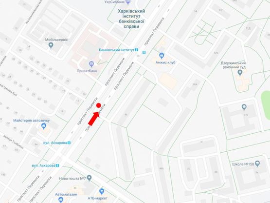 Схема рекламной плоскости по адресу Победы пр., 48, разделитель, в сторону Свободы пр.