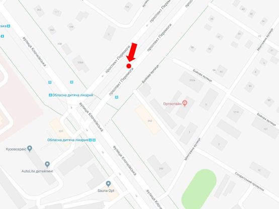 Схема рекламної площини за адресою Победы пр. / Клочковская ул., разделитель, в сторону Клочковской ул.