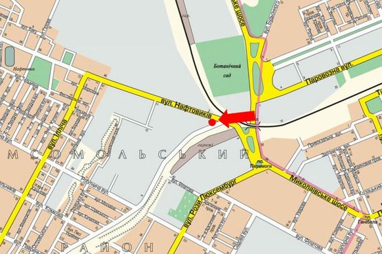 Схема рекламной плоскости по адресу Нефтянников ул. / Макарова ул.