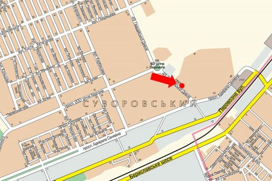 Схема рекламной плоскости по адресу 49-й Гвардейской дивизии ул., возле рынка "Таврический"