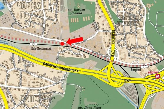 Схема рекламної площини за адресою Железнодорожное шоссе, 47, в сторону Дружбы Народов бул.