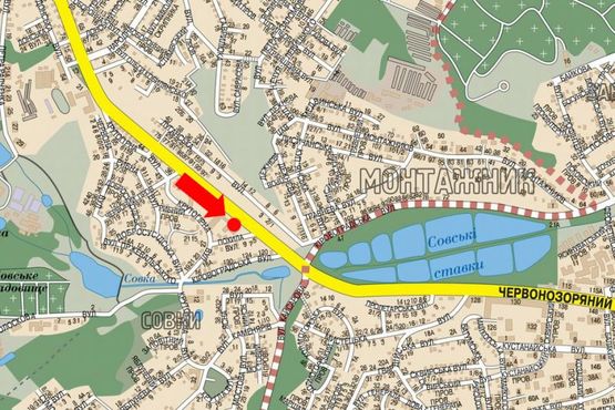 Схема рекламной плоскости по адресу Лобановского пр. (бывш. Краснозвездный пр.), 98, в сторону Кировоградская ул.