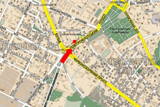 Схема рекламной плоскости по адресу Воздухофлотский пр., 44, КИСИ, магазин "Watsons", в сторону Соломенская пл.