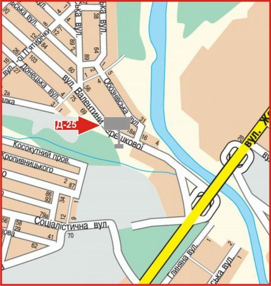 Схема рекламной плоскости по адресу ул.Терешковая(Балашовка)