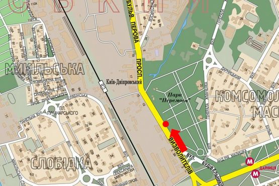 Схема рекламной плоскости по адресу Освободителей пр., 9