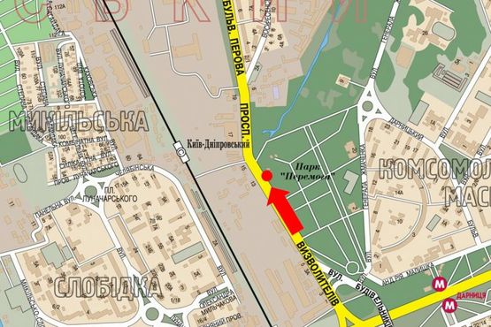 Схема рекламной плоскости по адресу Освободителей пр., 2