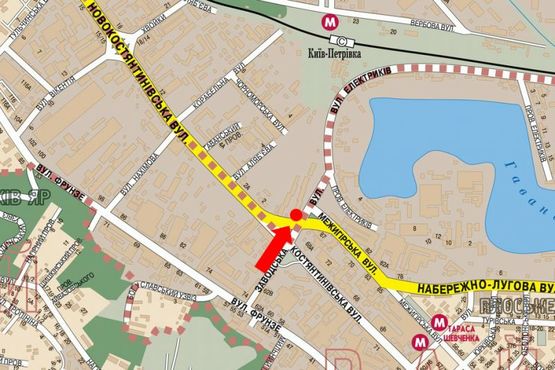 Схема рекламной плоскости по адресу Новоконстантиновская ул., 2А, напротив АЗС "WOG", фасад, правый, в сторону Электриков ул.