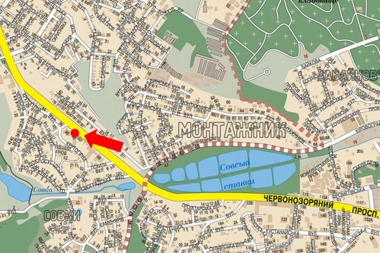 Схема рекламной плоскости по адресу Лобановского пр. (бывш. Краснозвездный пр.), 98, в сторону Севастопольская пл.