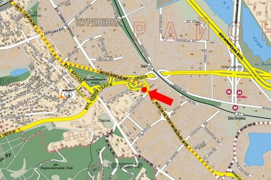 Схема рекламной плоскости по адресу Новоконстантиновская ул. / Бандеры пр. (бывш. Московский пр.), на мосту, в сторону Автозаводская ул., правая