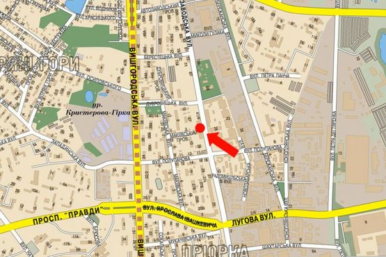 Схема рекламной плоскости по адресу Автозаводская ул., 41, в сторону Шевченка пл.