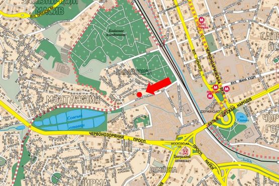 Схема рекламной плоскости по адресу Кировоградская ул., 40, в сторону Лобановского пр. (бывш. Краснозвездный пр.)