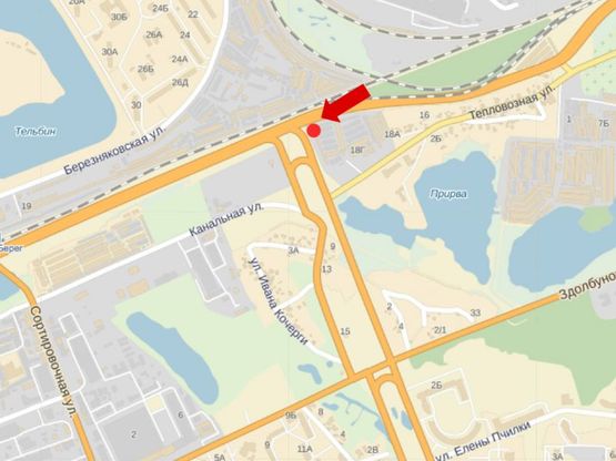 Схема рекламной плоскости по адресу Григоренко пр. / Тепловозная ул. / Дарницкое шоссе, в центр