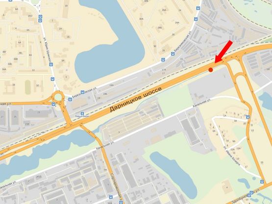 Схема рекламної площини за адресою Дарницкое шоссе / мост Дарницкий, 50м от Григоренка пр., в сторону мост Дарницкий