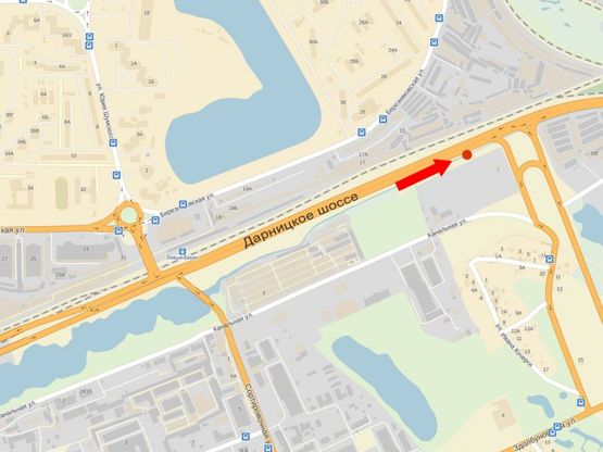 Схема рекламної площини за адресою Дарницкое шоссе / мост Дарницкий, 50м от Григоренка пр., в сторону Харьковское шоссе