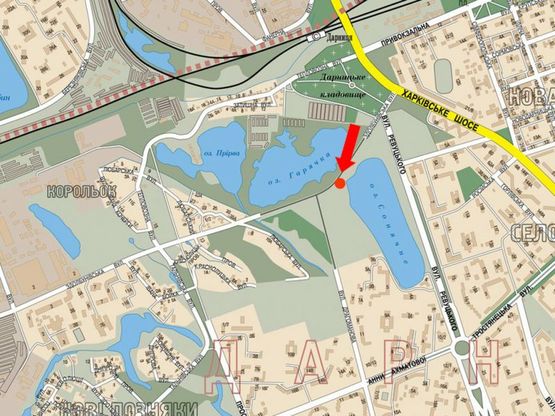 Схема рекламной плоскости по адресу Здолбуновская ул., 300 м от Драгоманова ул., в сторону Григоренко пр.