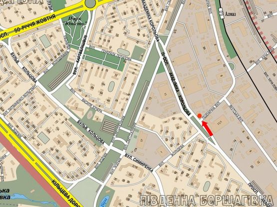 Схема рекламной плоскости по адресу Королева пр. / Пшеничная ул., в сторону Семьи Сосниных ул.