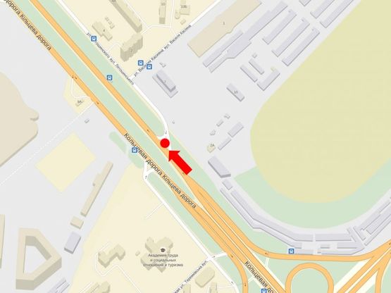 Схема рекламной плоскости по адресу Кольцевая дорога / Лятошинского ул., в сторону супермаркетов "Эпицентр", "METRO", Победы пр.