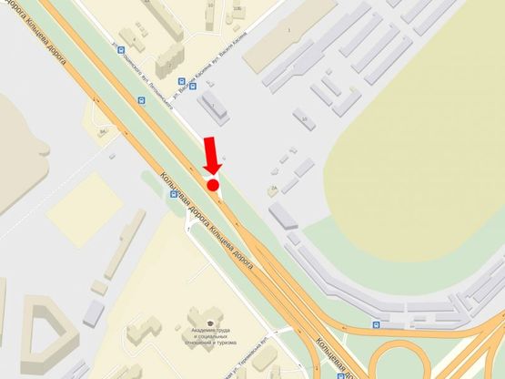 Схема рекламной плоскости по адресу Кольцевая дорога / Лятошинского ул., в сторону Одесская пл.