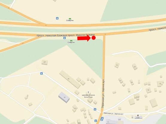 Схема рекламної площини за адресою Бажана пр., развязка мост Южный, в сторону ст. м. "Осокорки"