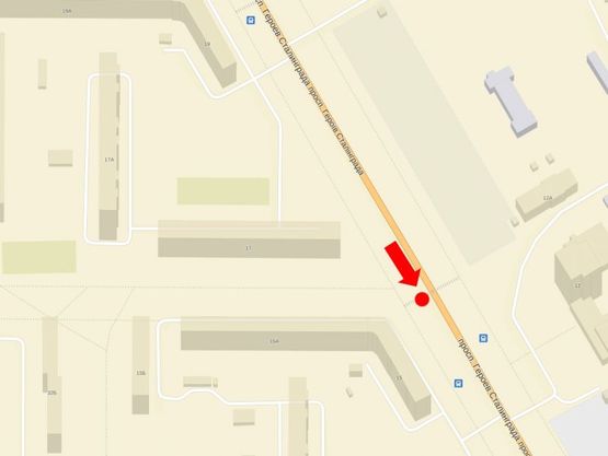 Схема рекламної площини за адресою Героев Сталинграда пр., 15, на светофоре, в сторону Бандеры пр. (бывш. Московский пр.)