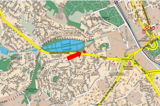 Схема рекламної площини за адресою Лобановского пр. (бывш. Краснозвездный пр.), 115, в сторону Демеевская пл. (бывш. Московская пл.)