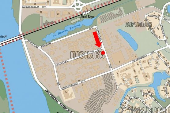 Схема рекламной плоскости по адресу Сортировочная ул., остановка "Клеманская", в сторону Здолбуновская ул.