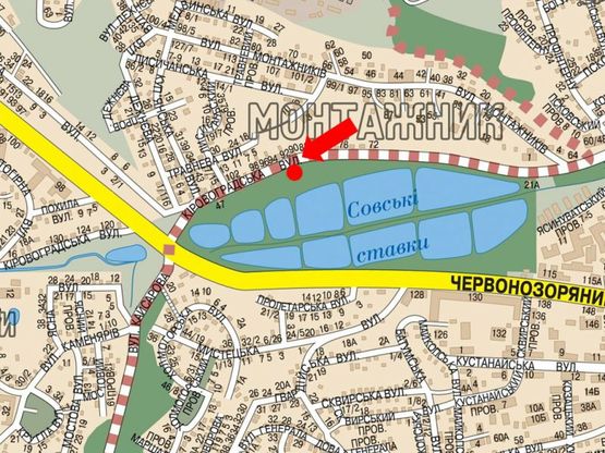 Схема рекламной плоскости по адресу Кировоградская ул., 92, напротив, в сторону Лобановского пр. (бывш. Краснозвездный пр.)
