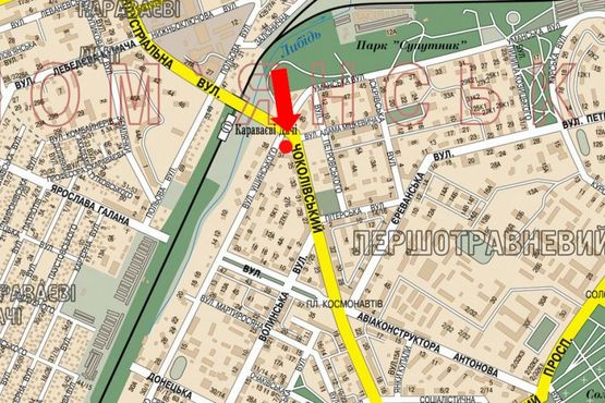 Схема рекламної площини за адресою Чоколовский бул., 37 / Уманская ул., радиорынок, в сторону Космонавтов пл.