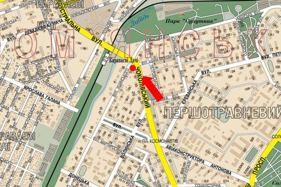 Схема рекламної площини за адресою Чоколовский бул., 37 / Уманская ул., радиорынок, в сторону ст. м. "Шулявская"